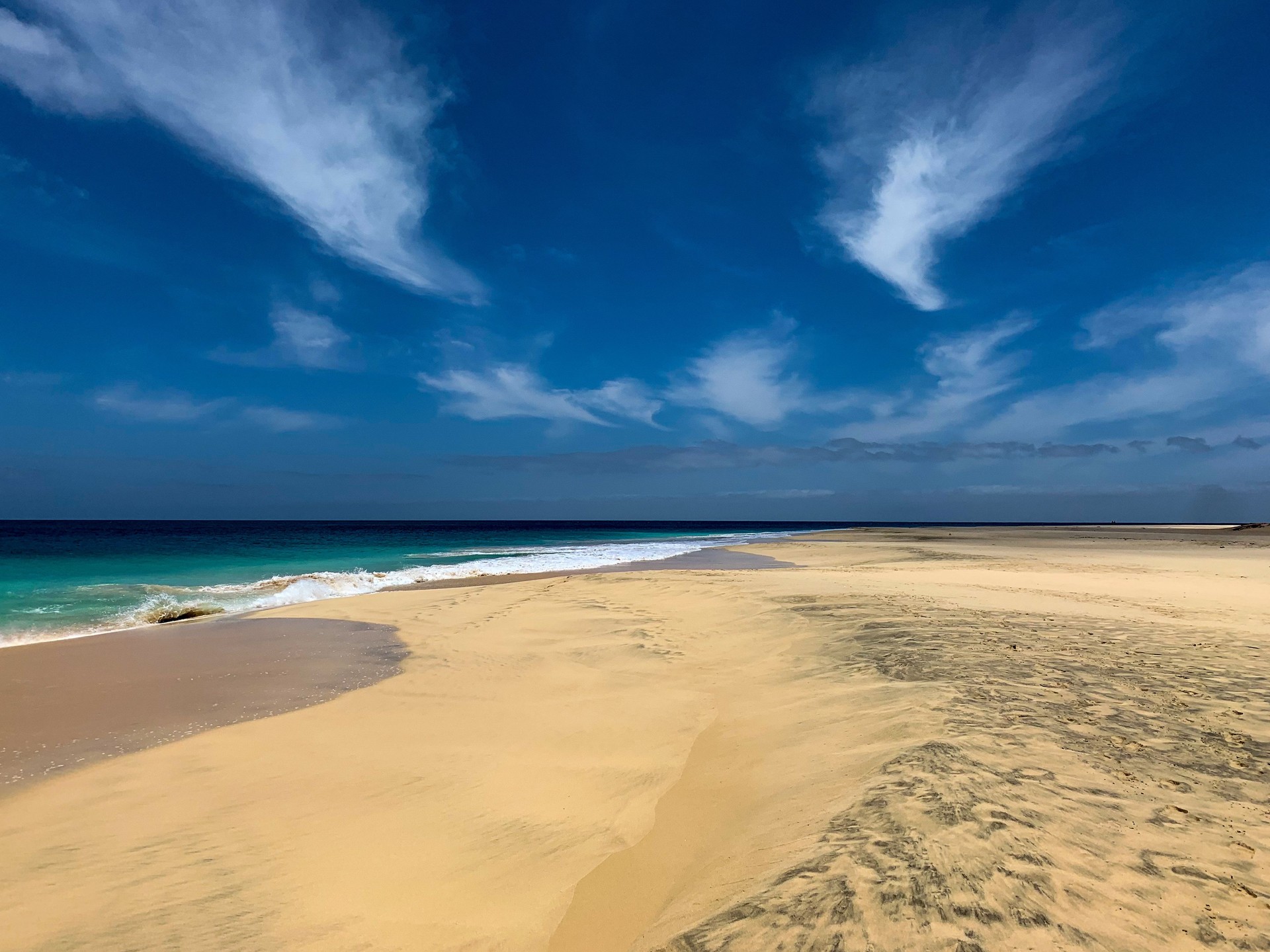 Sandy Beach with gentle waves